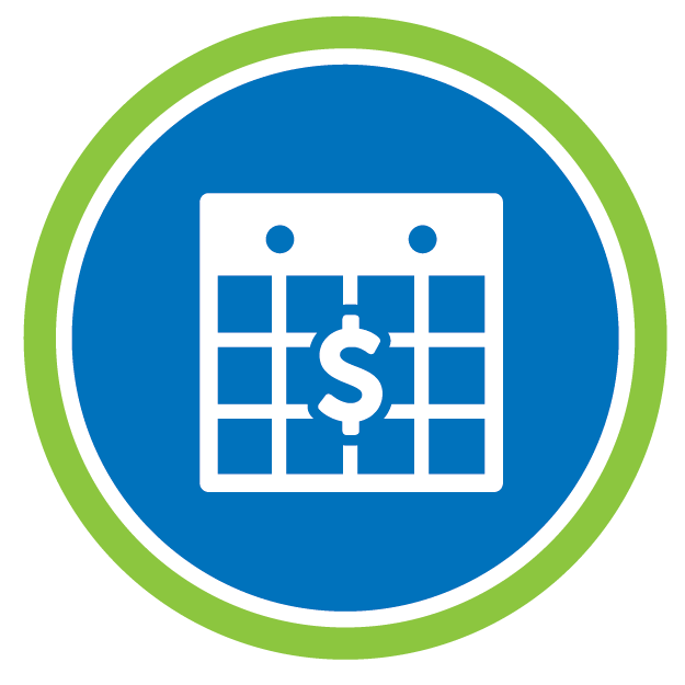 calendar with money symbol