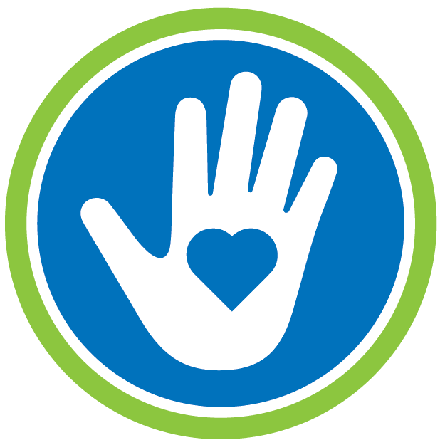 hand with heart in the middle