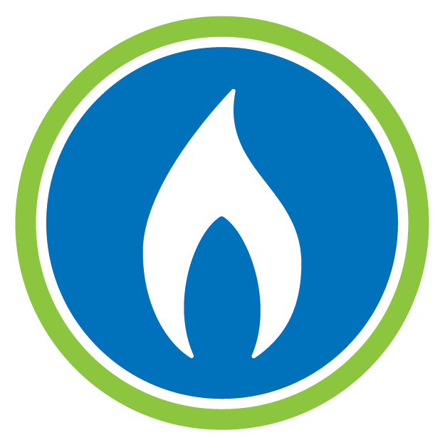 Icon of a natural gas flame