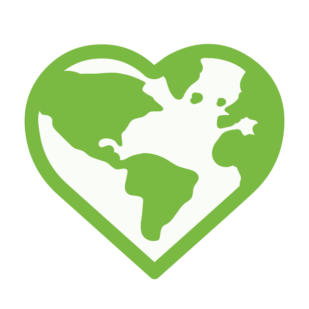 green earth heart icon