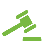 green gavel icon