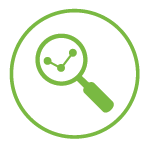 icon green magnifying glass