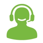 smiling customer service representative