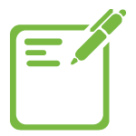 green pen writing icon